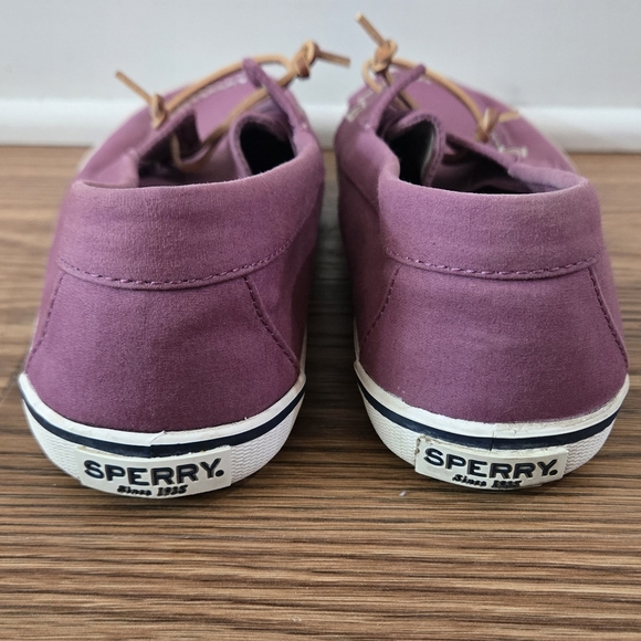 Sperry Top Sider Berry Colored Cloth Boat Shoes - Picture 4 of 7